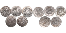 Arab-Sassanian, Tabaristan AR Hemidrachm - Anonymous “APZWT” (“Afzut”) type (AD 780-793) (5)
Mostly UNC.