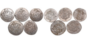 Arab-Sassanian, Tabaristan AR Hemidrachm - Anonymous “APZWT” (“Afzut”) type (AD 780-793) (5)
Mostly UNC.