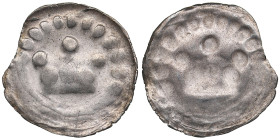 Reval, Denmark Pfennig (crown bracteate) - Anonymous (1265-1332)
0.12g. AU. Mint luster. Haljak 7. Duchy of Estonia 1291-1346.