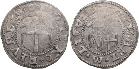 Reval Ferding 1560 - Gotthard Kettler (1559-1562)
2.67g. AU/AU. Mint luster. Similar to Haljak 198.