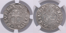 Reval Ferding ND - Gotthard Kettler (1559-1562) - NGC AU 58
TOP POP. Beautiful near mint state exemplar with some luster. Rare state of preservation. ...