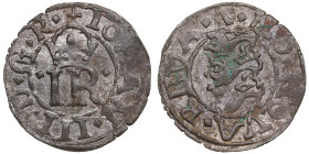 Reval, Sweden Schilling ND - Johan III (1568-1592)
0.78g. AU/AU. Some luster.