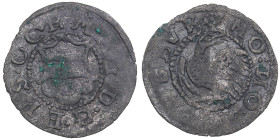 Arensburg, Denmark Schilling ND (1563/64) - Duke-Bishop Magnus (1560-1578)
0.76g. VF/VF. The Bishopric of Ösel-Wiek. Haljak 722 R. Rare!