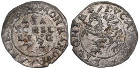 Dahlen, Poland Schilling 1572
0.89g. UNC/UNC. Mint luster. Rare state of preservation for this type.