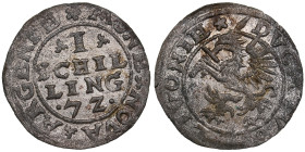 Dahlen, Poland Schilling 1572
0.95g. UNC/AU. Mint luster. Rare state of preservation for the type.