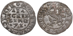 Dahlen, Poland Schilling 1572
0.96g. AU/XF+. Mint luster. Haljak 981a.