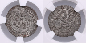 Dahlen, Poland Schilling 1572 - NGC AU DETAILS
Environmental damage. Splendid exemplar with mint luster. Rare state of preservation. GUM 636.