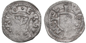 Riga Pfennig ND - Jasper Linde & Wolter von Plettenberg (1515-1521)
0.28g. VF/VF. Archbishopric of Riga & The Livonian Order. Similar to Haljak 416.