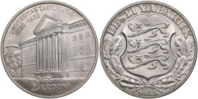 Estonia 2 Krooni 1932 - Tartu University
12.03g. UNC/UNC. Charming lustrous exemplar. Rare state of preservation. KM 13.