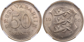 Estonia 50 Senti 1936 - NGC MS 64
Marvellous luminous specimen with elegant toning. KM 18.