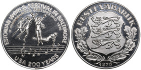 Estonia Medal 1976 - 2nd Estonian World Festival in Baltimore
16.84g. 33mm. UNC/UNC. Nr. 12 on the edge. Struck during the Russian occupation of Eston...