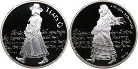 Latvia 1 Lats 2008 - Song Festival
31.82g. PROOF.