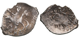 Russia, Moscow AR Denga СЛ - Ivan III Vasilievich (1462-1505)
0.38g. XF/XF. Obv. Flower. / Rev. Horseman. H&P 3114.