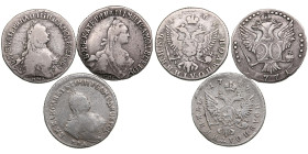 Russia Polupoltinnik 1747, 1765 & 20 Kopecks 1771 (3)
Various condition. Sold as seen, no return.