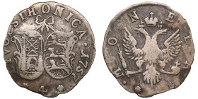 Livonia & Estonia, Russia 4 Kopecks 1757
0.93g. VF/VF. Bitkin 641. Rare!