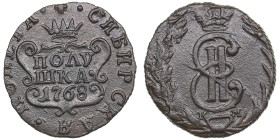 Russia, Siberia Polushka 1768 KM
2.05g. VF/VF. Bitkin 1210 R. Rare!