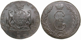 Russia, Siberia 10 Kopecks 1770 KM
67.75g. XF/XF. Weak strike, but still an attractive exemplar. Bitkin 1023.