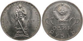 Russia, USSR 1 Rouble 1965 - WWII Victory - PCGS MS64
Splendid exemplar. 