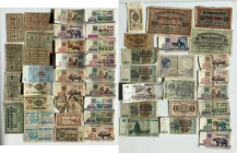 Group of paper money: Russia, USSR, Latvia (Jelgava), Germany (Posen, Kowno), Belarus, Ukraine etc (51)
Sold as seen, no returns. Various conditions.
