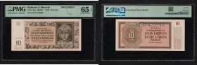 Bohemia & Moravia 10 Korun 1942 - SPECIMEN - PMG 65 EPQ Gem Uncirculated
Pick 8as.