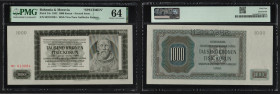 Bohemia & Moravia 1000 Korun 1942 - SPECIMEN - PMG 64 Choice Uncirculated
Pick 14s. 