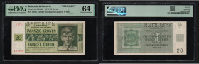 Bohemia & Moravia 20 Korun 1944 - SPECIMEN - PMG 64 Choice Uncirculated
Pick 9s. 