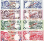 Botswana 2-20 Pula 1982 (4) specimens
UNC. Pick 7s-10s.