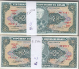 Brazil 2 Cruzeiros 1956-58 (106)
UNC. Pick 157Ab,167Ac.