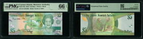Cayman Islands 5 Dollars 2010 - PMG 66 EPQ Gem Uncirculated
Pick 39a.