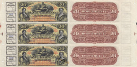 Chile 20 Pesos 1888 (3) Banco de Matte
UNC. Pick S279.