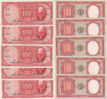 Chile 100 Pesos 1947-56 (5)
AU/UNC. Pick 113. Sold as seen, no return.