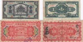 China 1 Yuan 1920 & 10 Yuan 1926 (2)
Various condition. Pick S1263, S1290.