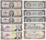 Dominican Republic 1 Peso 1976-80 (5)
UNC. Pick 108,116,117.
