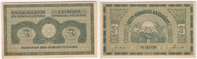 Estonia 3 Marka 1919
Pick 44. UNC