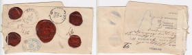 Estonia, Russia envelope with seals, stamps Riga-Pärnu 1870
Sold as seen, no return. Extremely rare!
