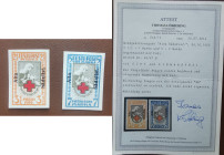 Estonia stamps Punase Risti Heaks with Aita Hädalist overprint - 2 imperf. MH* - cert. T. Löbbering (2)
Aita Hädalist 2 imperf. MH* cert.T.Lobbering. ...