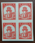 Estonia proof stamps University of Tartu 5 senti 1932 - four block
Estonia proof stamps University of Tartu 5 senti four block. Sold as seen, no retur...