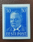 Estonia stamp K.Päts proof stamp 30s. ultramarine G:1 Rare
K.Päts proof stamp 30s. ultramarine G:1 Rare. Sold as seen, no return.