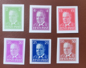 Estonia stamps K. Päts proof stamps set (6)
K.Päts proof stamps set. Sold as seen, no return.