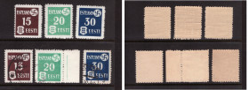 Estonia stamps TARTU ISSUE 1941 -thick paper, used and unused set
MiNo. 1x-3x. Sold as seen, no return.
