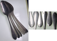 Estonia, Dorpat (Tartu) set of Silver Spoons (6) - Michael Leü (1793-1813)
ca. 59.62g/pc. Total 372g. Length 214mm. Rare!