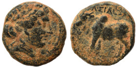 SELEUKID KINGS of SYRIA. Seleukos II Kallinikos, 246-226 BC. Ae (bronze, 3.97 g, 15 mm). Uncertain mint, associated with Antioch. Laureate head of Apo...