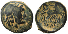 SELEUKID KINGS of SYRIA. Seleukos II Kallinikos, 246-226 BC. Ae (bronze, 4.20 g, 19 mm), uncertain mint 35A in Asia Minor. Head of Poseidon to right, ...