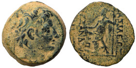 SELEUKID KINGS of SYRIA. Alexander II Zabinas 128-123 BC. Ae (bronze, 6.46 g, 18 mm), Antioch. Diademed head of Alexander II right. Rev. BAΣΙΛΕΩΣ AΛEX...