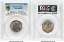 Edward VII. Pair of Certified Assorted Issues 1902 PCGS, 1) 6 Pence - MS65, KM799, S-3983 2) Shilling - MS63+, KM800, S-3982 HID09801242017 © 2023 Her...