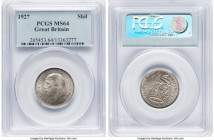 George V Pair of Certified Assorted Shillings, 1) Shilling 1927 - MS64 PCGS, KM833 2) Shilling 1935 - MS65 NGC, KM833 HID09801242017 © 2023 Heritage A...