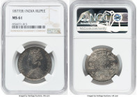 British India 4-Piece Lot of Assorted Issues NGC, 1) Victoria Rupee 1877-(b) - MS61, Bombay mint, KM492 2) William IV Rupee 1835-(c) - AU55, Calcutta ...