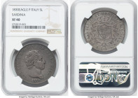 Sardinia. Carlo Felice 5 Lire 1830-(Eagle)-P XF40 NGC, Torino mint, KM116.1. HID09801242017 © 2023 Heritage Auctions | All Rights Reserved