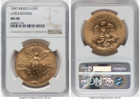 Estados Unidos gold Restrike 50 Pesos 1947 MS68 NGC, Mexico City mint, KM481, Fr-172R. Later Restrike. HID09801242017 © 2023 Heritage Auctions | All R...