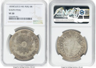 South Peru. Republic 8 Reales 1838 CUZCO-MS VF20 NGC, Cuzco mint, KM170.4. HID09801242017 © 2023 Heritage Auctions | All Rights Reserved